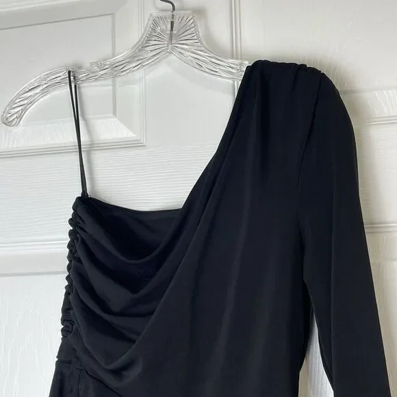 Cinq a Sept Size 4 Alora Dress One Shoulder Ruched Mini Dress Black Bodycon NWT - threedaughtersproperties.com Cinq a Sept Size 4 Alora Dress One Shoulder Ruched Mini Dress Black Bodycon NWT - threedaughtersproperties.com